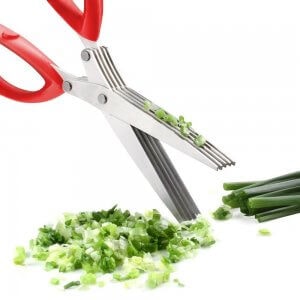 Herb scissors cutting herbs