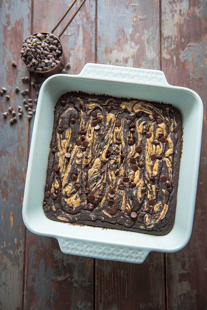 Black Bean Brownies with Peanut Butter