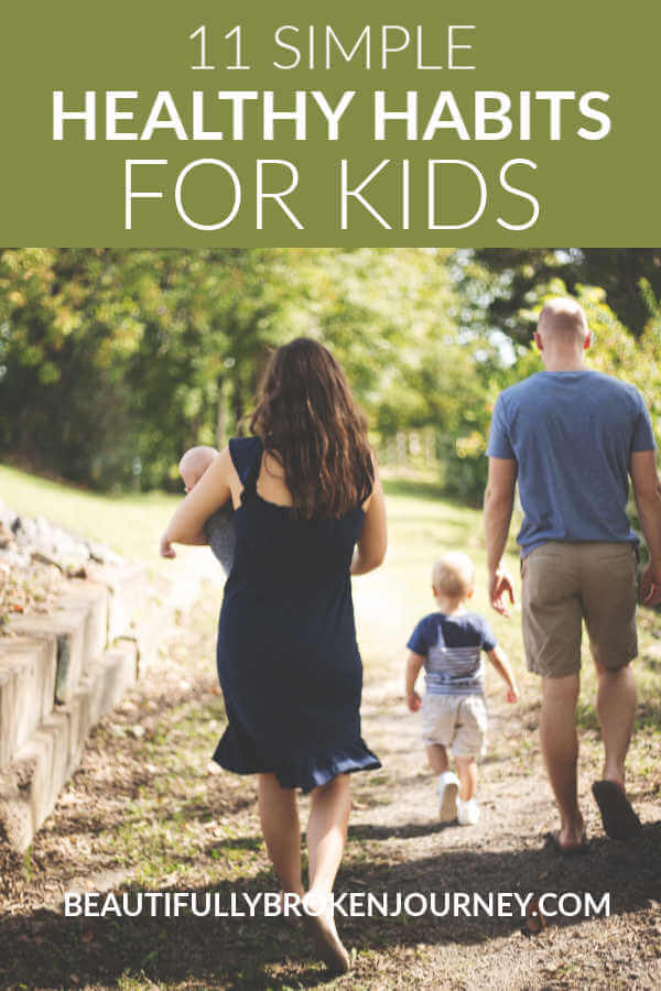 We can teach out children healthy behaviors without dieting. Here are 11 simple healthy habits for kids that can help a family focus on health, naturally. #healthykids #healthyhabits