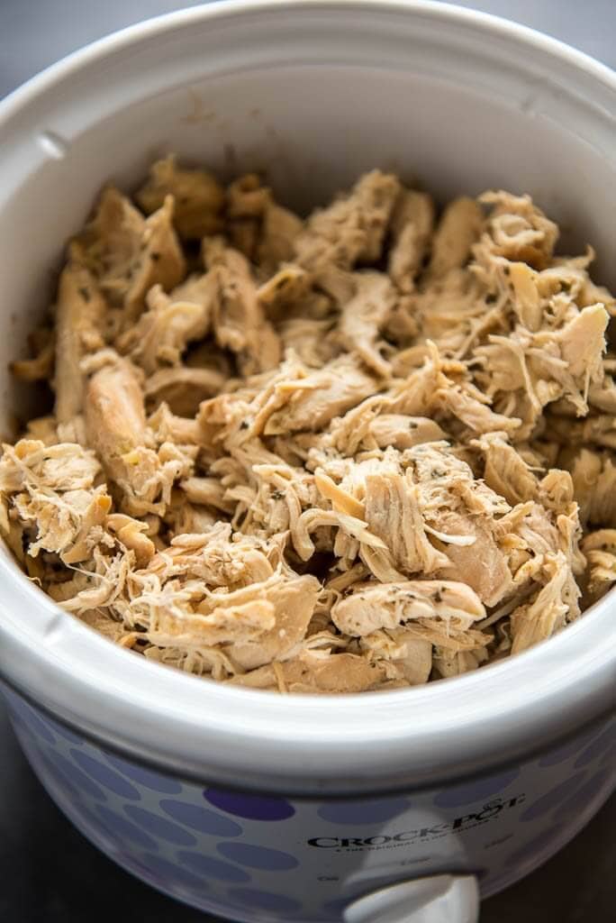 Overhead picture of Slow Cooker Cilantro Lime Chicken