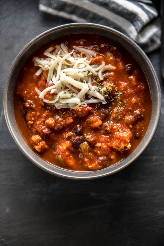 Slow Cooker Healthy Chicken Chili