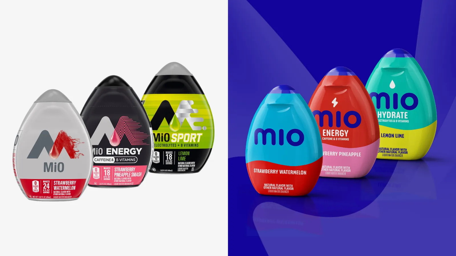 Mio before and after rebrand